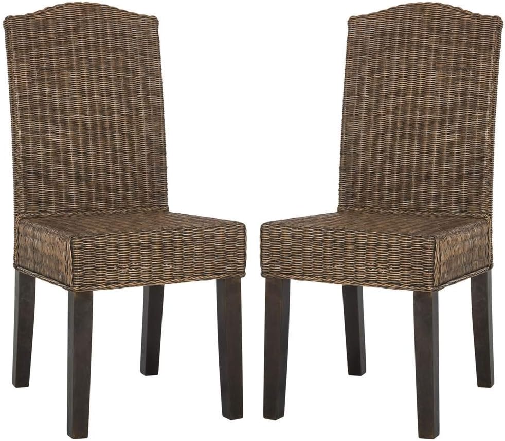 SAFAVIEH Home Collection Odette Grey Wicker Dining Chair