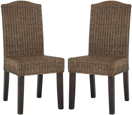 SAFAVIEH Home Collection Odette Grey Wicker Dining Chair
