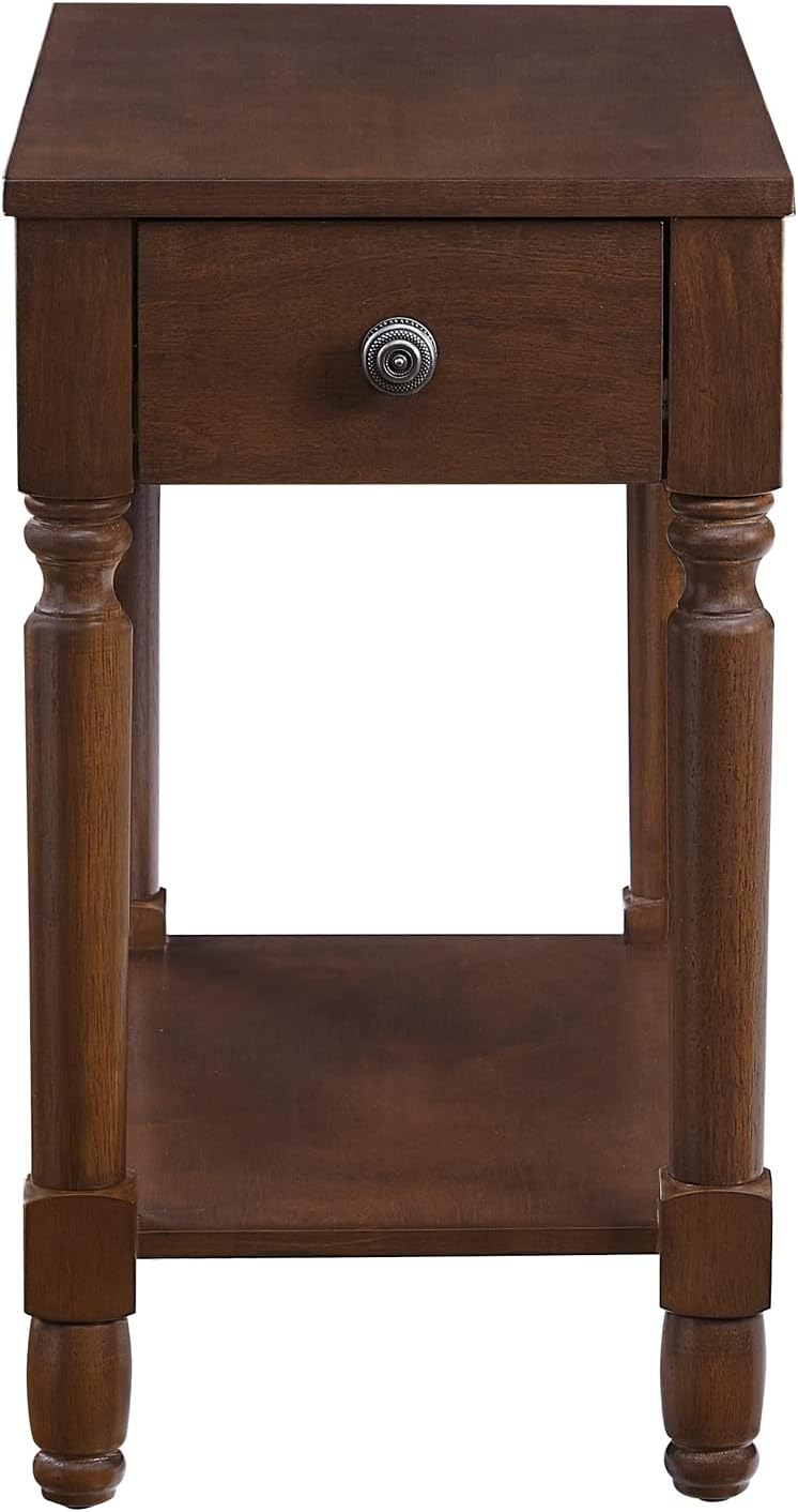 Ball & Cast Wood End Tables, 13" W, Dark Brown-Open