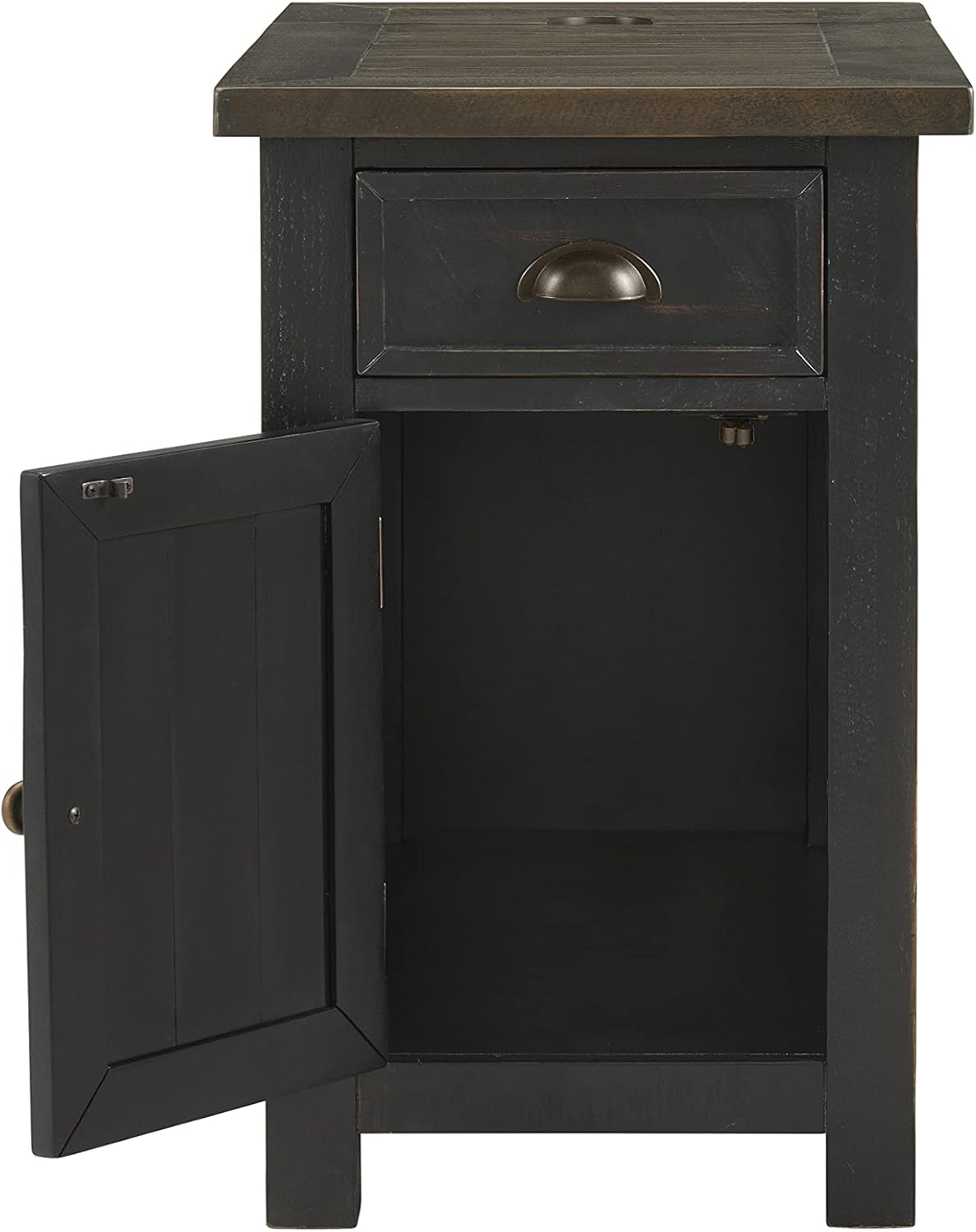 Martin Svensson Home, Chairside Table, Black with Brown Top