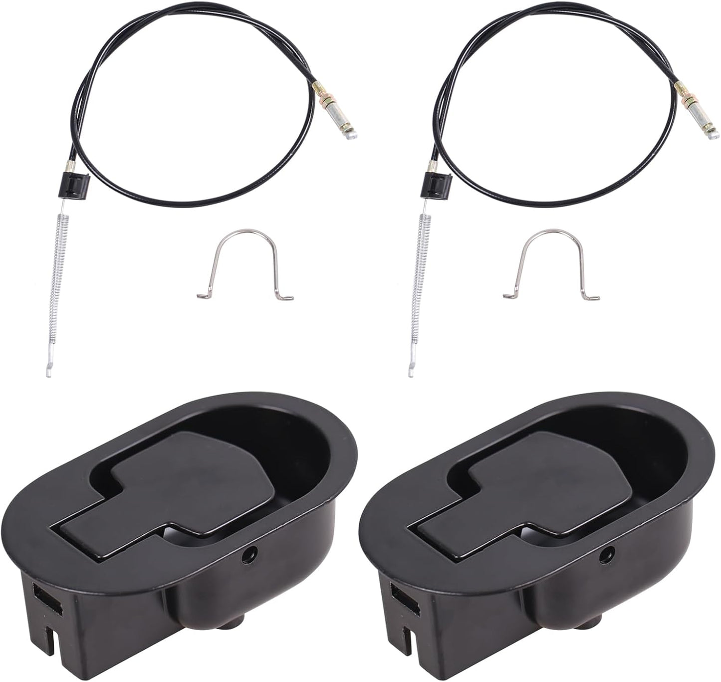 Metal recliner handle replacement, backrest tilt adjuster replacement parts, used for Ashley and most brands of sofa recliners to replace release handle puller, exposed cable length 4.9 inches (2 pcs)