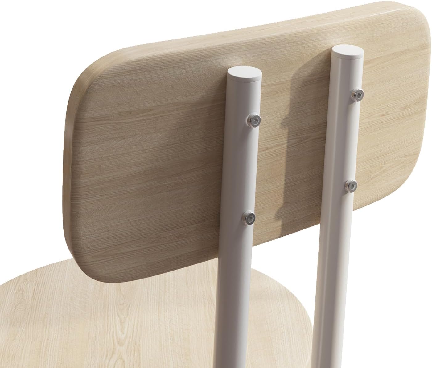 5-Piece Bar Table and Chairs Set, 43.3'' Pub Table Set Modern Small Table and Chairs Set of 4 for Breakfast Nook Living Room Small Space Restaurant, White Oak