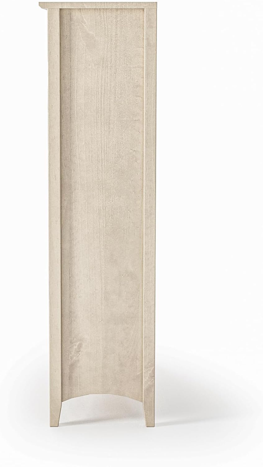 Camaflexi Shaker Style 4 Shelf Bookcase/Solid Wood / 48" High/Adjustable Shelving/Closed Back/Display Bookshelf for Living Room, Bedroom, Home and Office, Light Oak