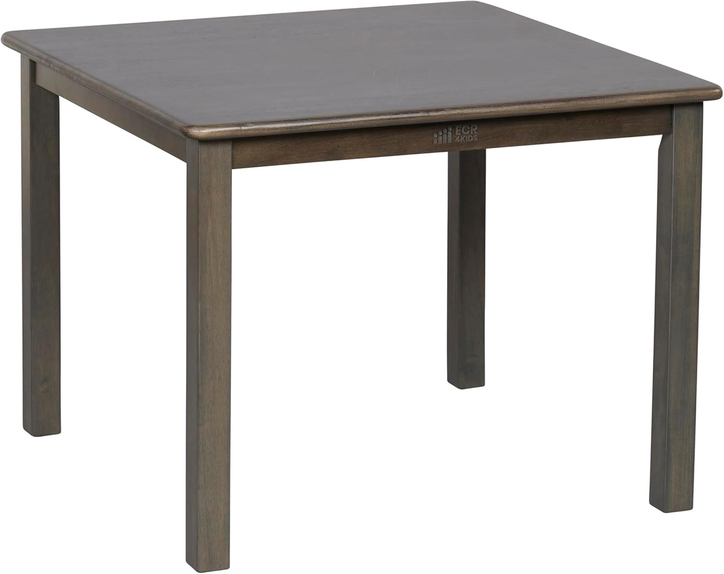 ECR4Kids 30in Square Hardwood Table with 22in Legs, Kids Furniture, Grey Wash