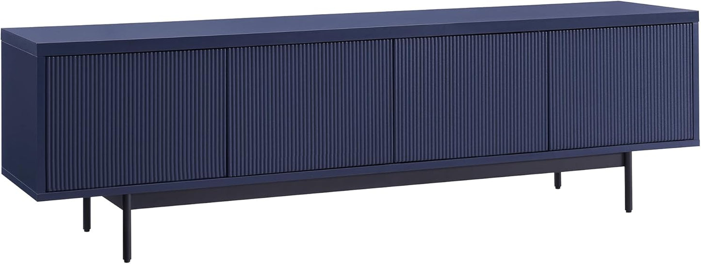 Henn&Hart Rectangular TV Stand for TV's up to 75" in Navy, for Home, Living Room, Bedroom, Entertainment Room, Office