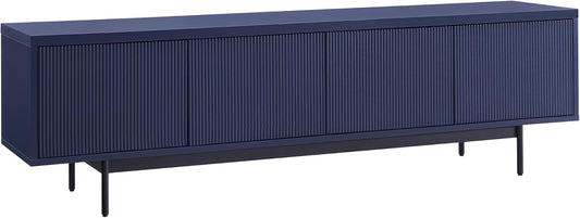 Henn&Hart Rectangular TV Stand for TV's up to 75" in Navy, for Home, Living Room, Bedroom, Entertainment Room, Office
