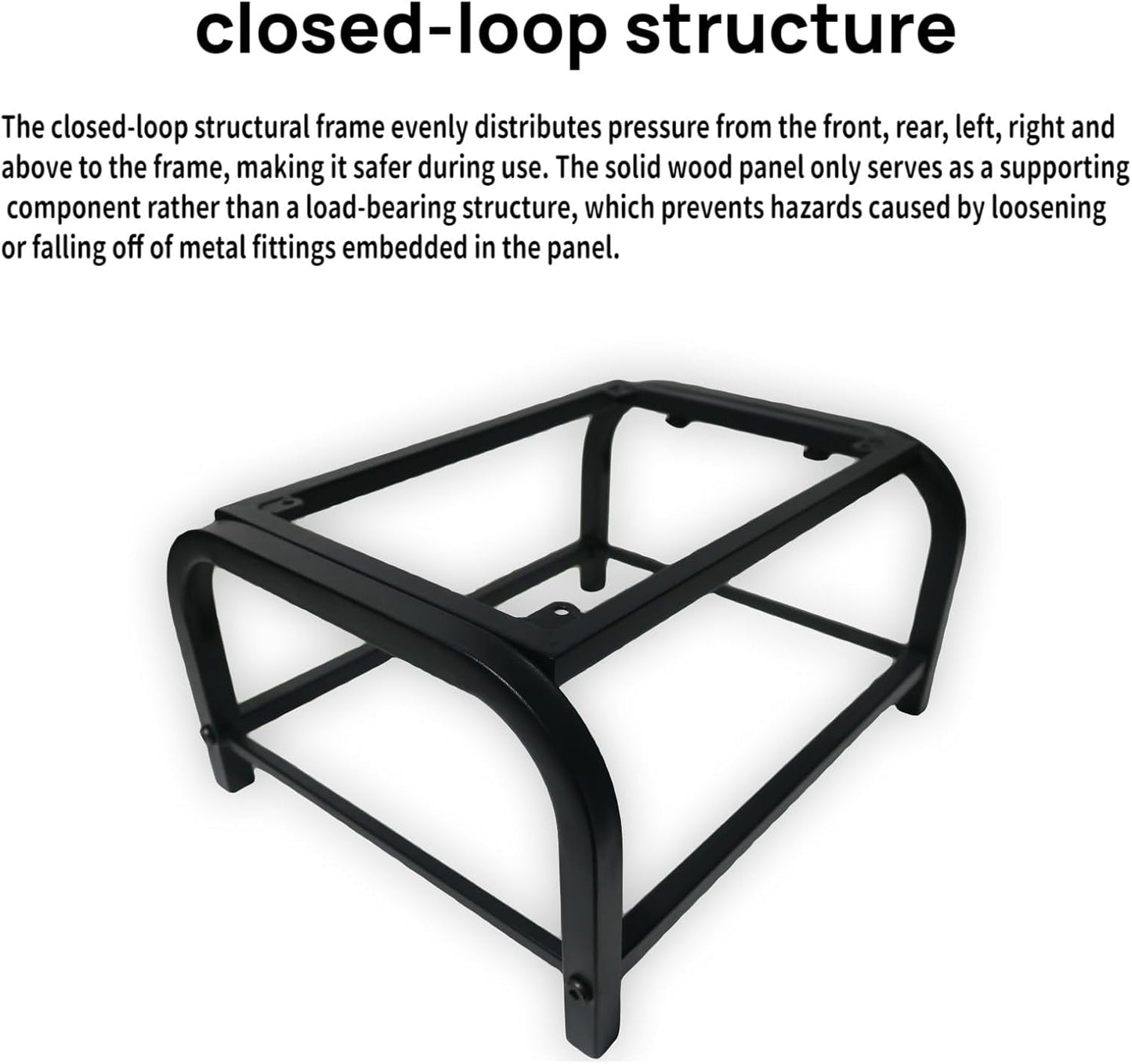 Dual Anti-Slip Solid Wood & Metal - Wooden Small Step Stool for Children/Adults/Elderly, 500 lbs Load Capacity, Safety Step, Ideal for Home/Kitchen/Bedside (Black, One-Step Stool)