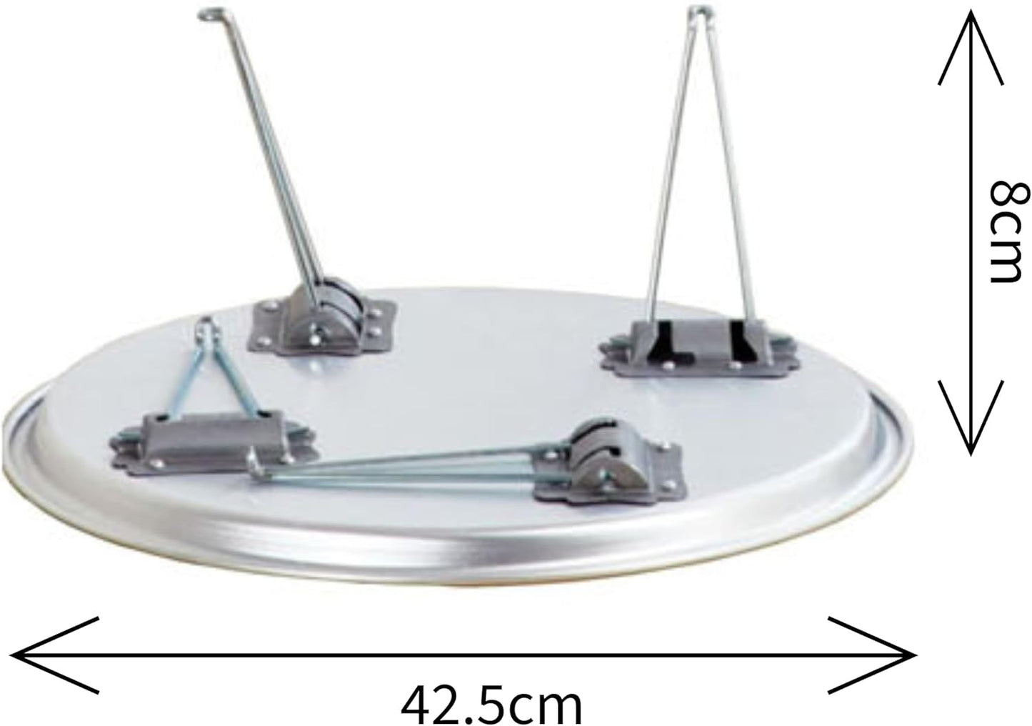 Korean Traditional Folding Snack Table – Retro Aluminum “Yang-eun Bapsang” with Flower Pattern (42.5cm)