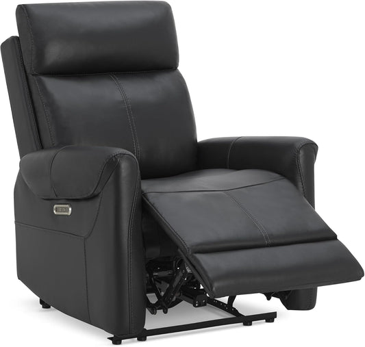 Leather Recliner Chair for Adults Wall Hugger RV Recliner with USB Charging Ports Electric Power Reclining Sofa for Living Room Home Theater Seating Bedroom