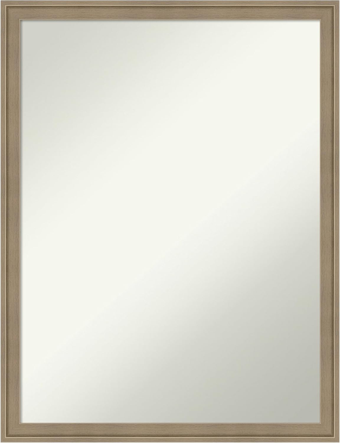 Amanti Art Grey Bathroom Mirror for Over Sink, 26x20 Florence Grey Rectangle Vanity Mirror, Medium Casual Frame, Hangs Horizonally and Vertically, Bathroom Wall Decor, Non-Beveled Edge from WI, USA