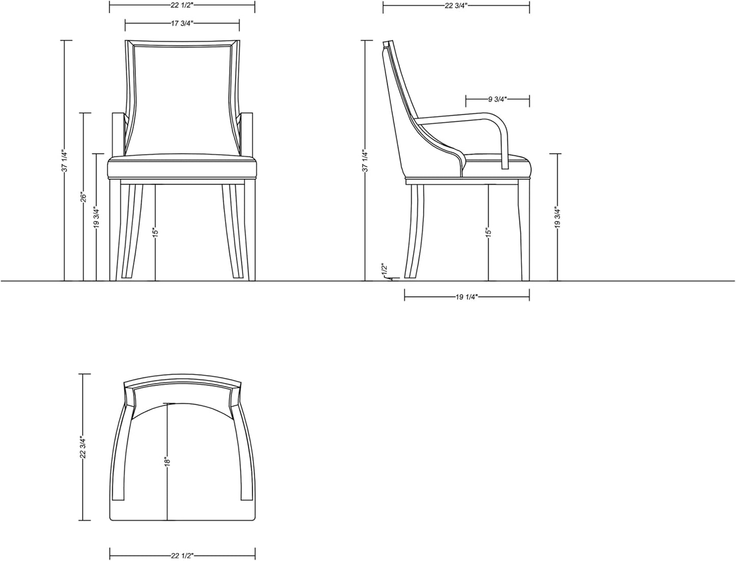 Manhattan Comfort Grand Faux Leather Dining Chairs with Arms, Padded Wingback Seat, Fine Rectangular Stitching and Solid Wood Frame, Set of 2, Light Grey