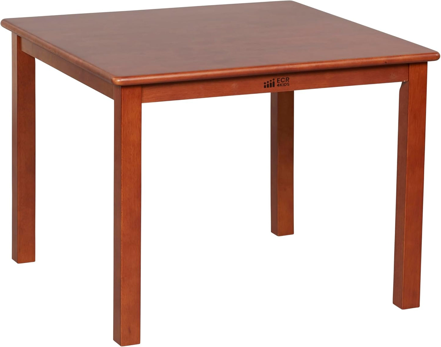 ECR4Kids 30in Square Hardwood Table with 22in Legs, Kids Furniture, Dark Walnut