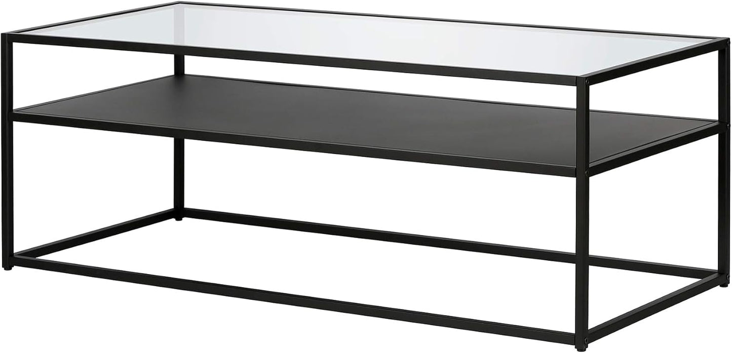 Ada 46'' Wide Rectangular Coffee Table in Blackened Bronze