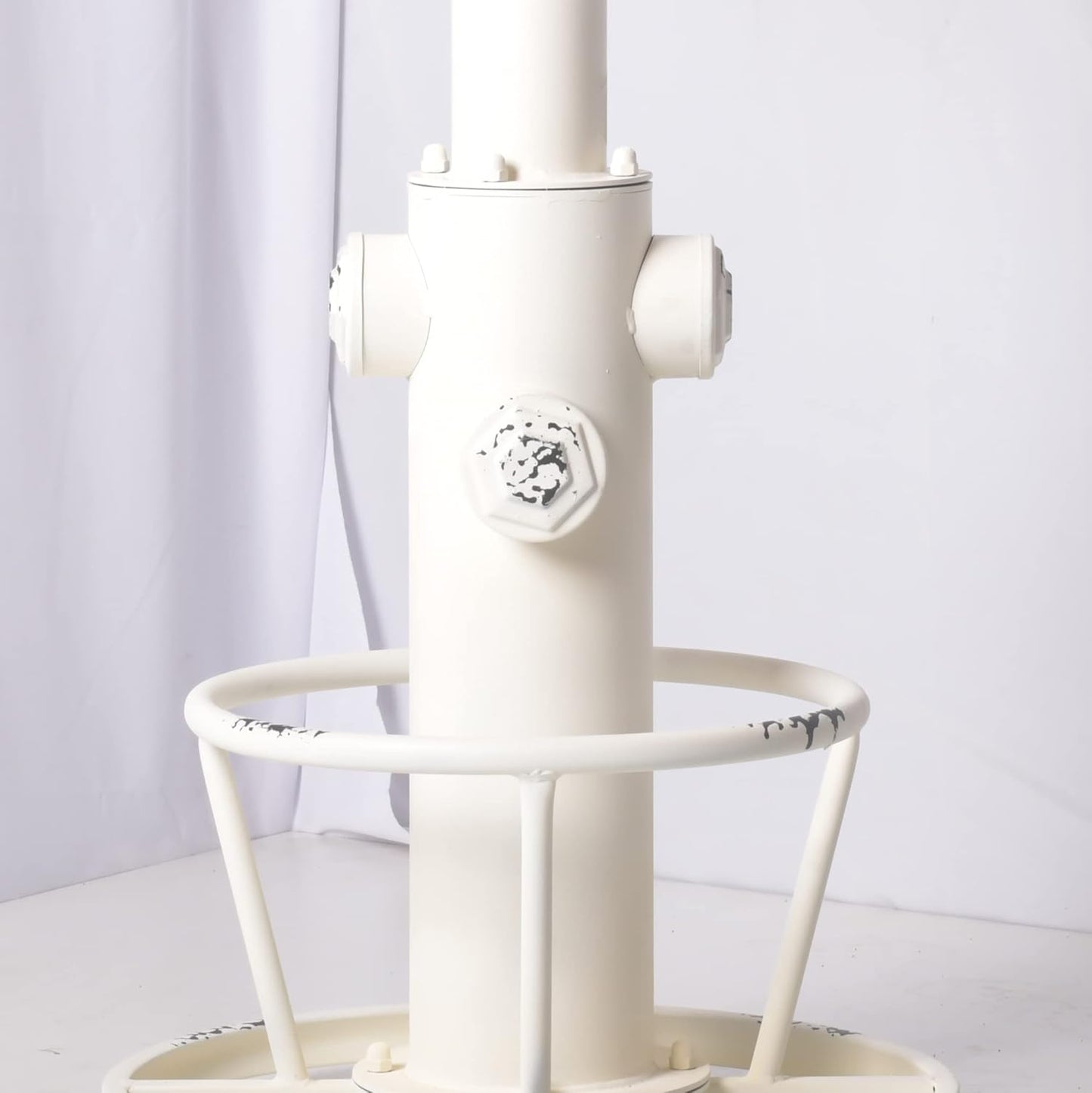 Topower Industrial Bar Table 38.58-48.43" Adjustable Pub Table Kitchen Dining Coffee Bistro Table Antique White