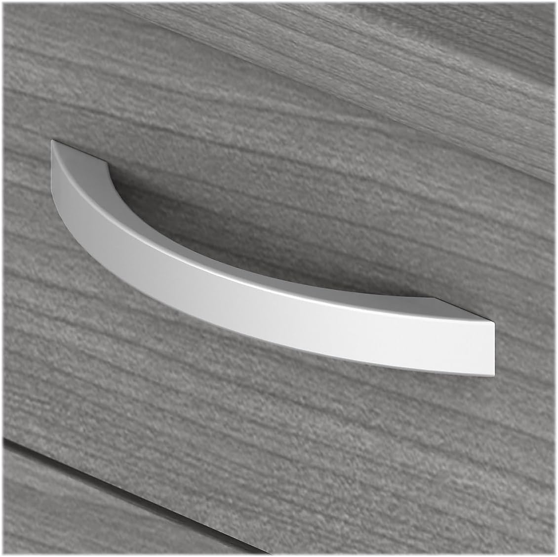 Bush Business Furniture Studio C Office Storage Cabinet with Drawers and Shelves in Platinum Gray, Organization for Home or Professional Workspace