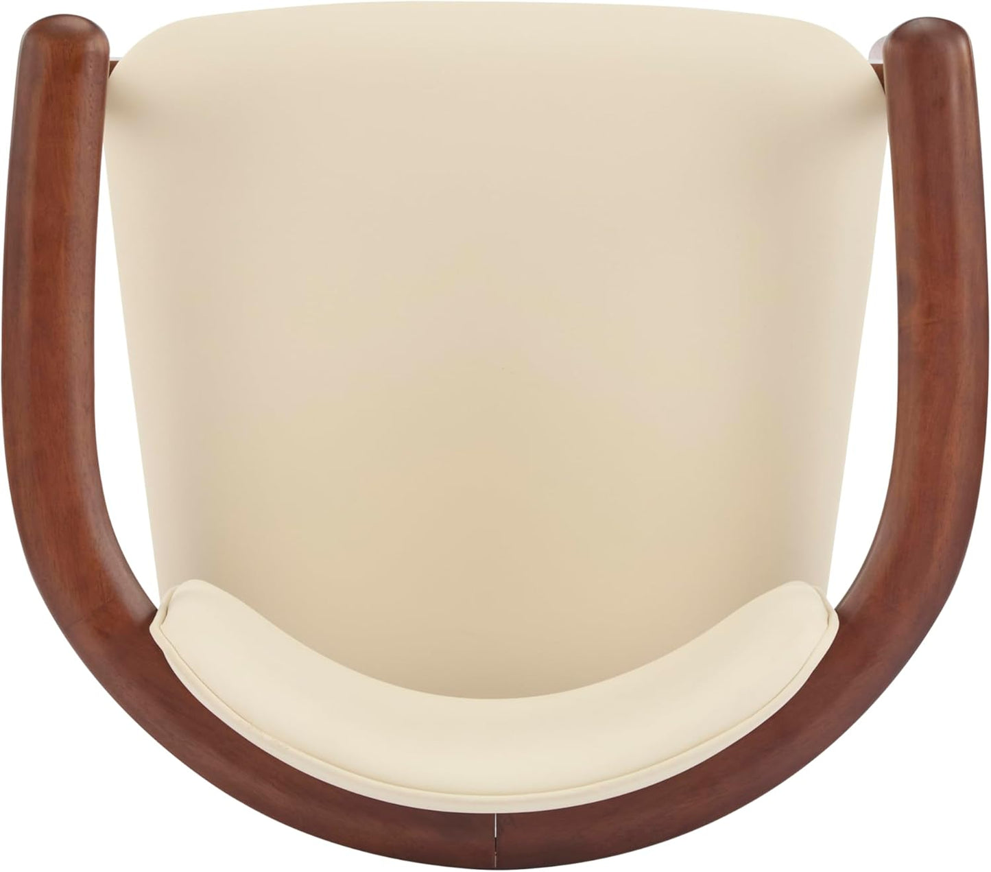 Merax Rubber Wood Dining Chairs Set of 2, Comfortable PU Foam Seat Armchairs for Living Room Dining Room, Bearing 300 lbs, Dark Walnut Color