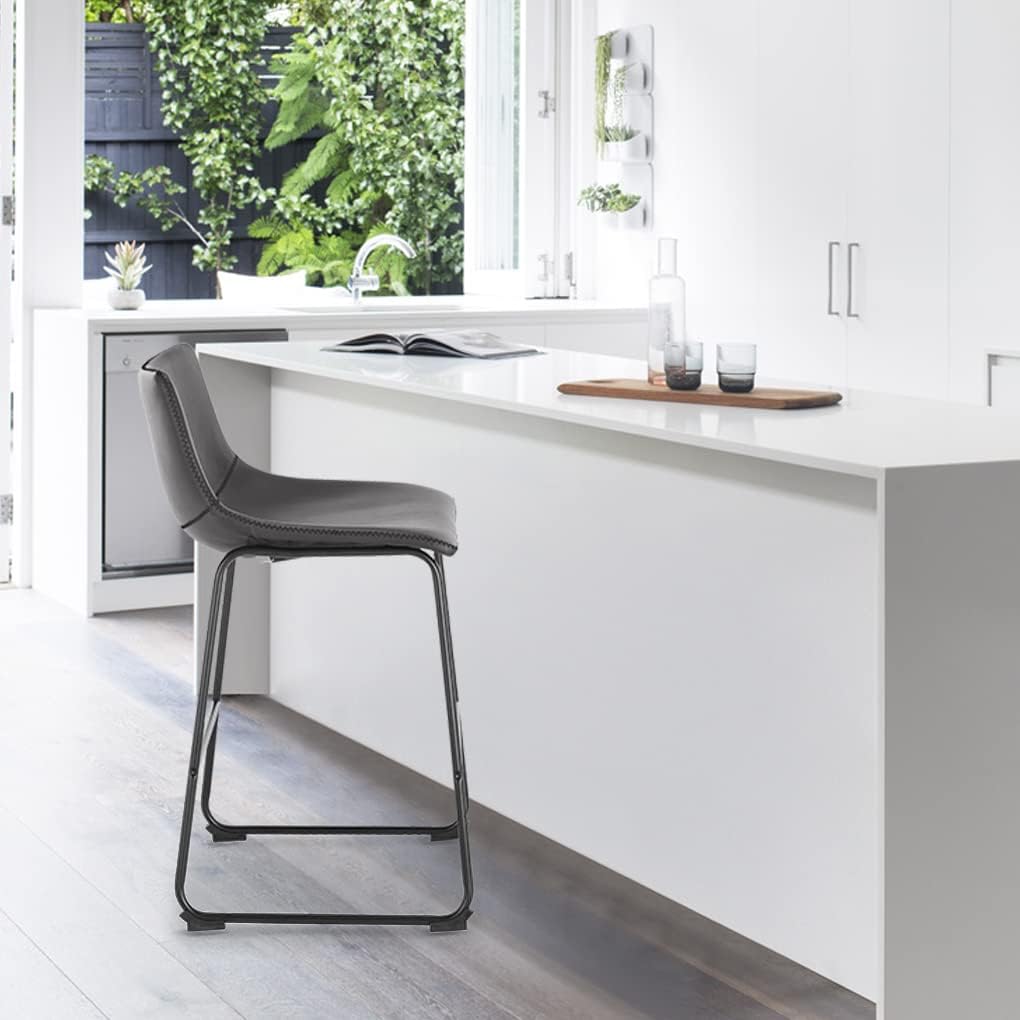 EdgeMod Brinley Counter Stool in Grey (Set of 3)