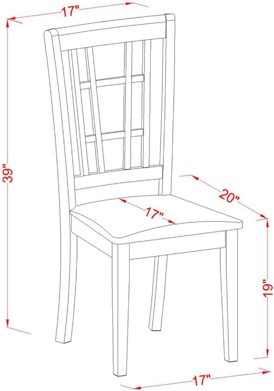 East West Furniture DLNI5-BLK-LC 5 Piece Dining Set Includes a Round Dining Room Table with Dropleaf and 4 Faux Leather Upholstered Kitchen Chairs, 42x42 Inch, Black
