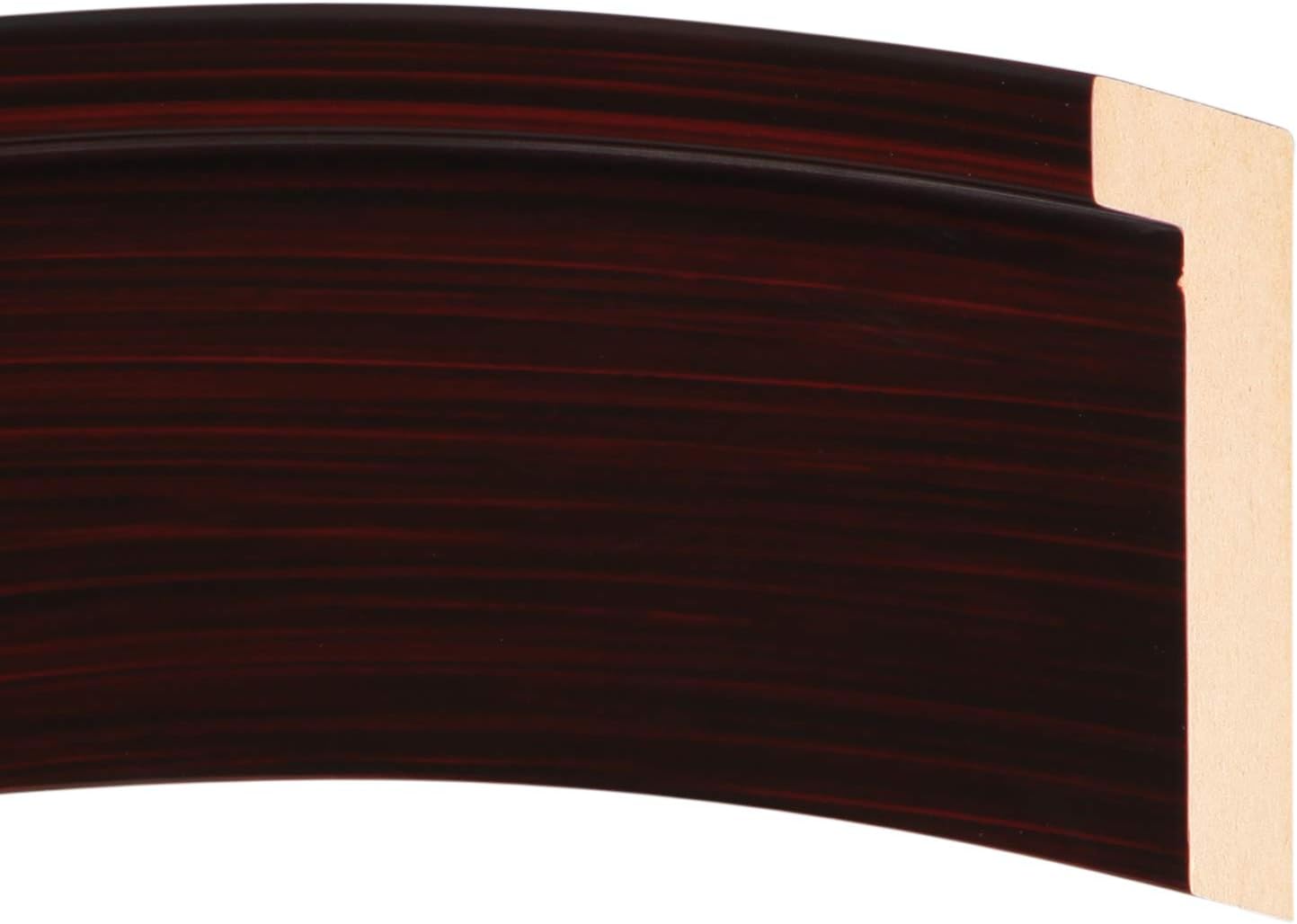 OVALCREST - Oval Wooden Beveled Wall Mirror for Home Decor, Bathroom, Vanity, Bedroom, Living Room, Hallway - London Style (Black Cherry) 23.1 x 29.1