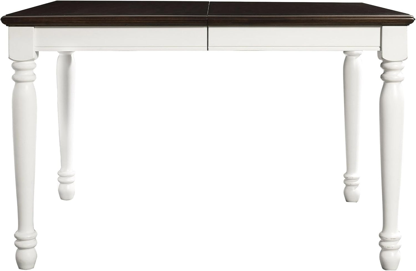 Crosley Furniture Shelby 6-Piece Traditional Dining Table Set for 7 with 4 Chairs and a Wood Bench, Distressed White