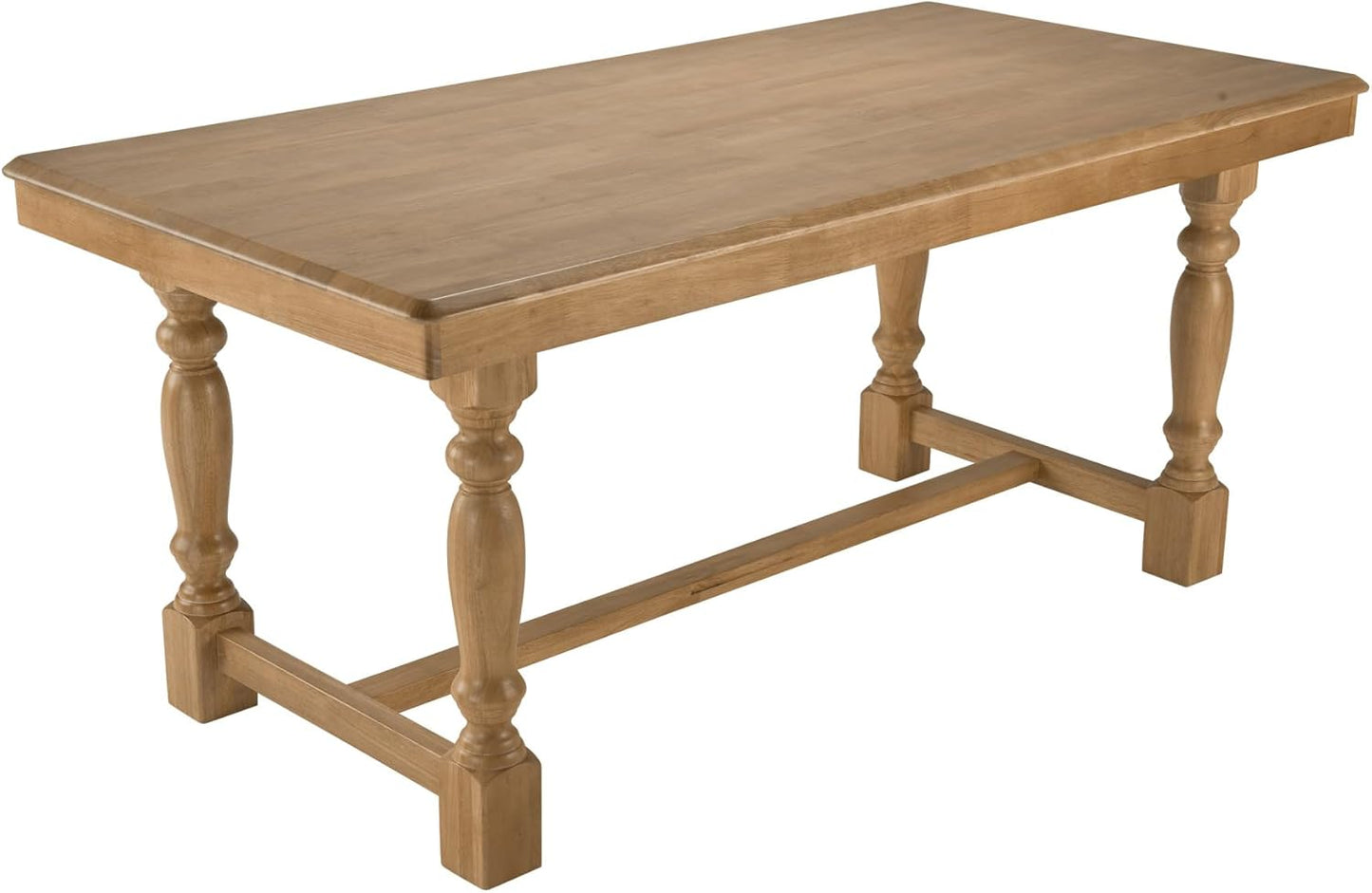 Bush Furniture Rectangular Dining Table, 67 inch Squire Trestle, Farmhouse Decor, Sterling Collection, Light Brown