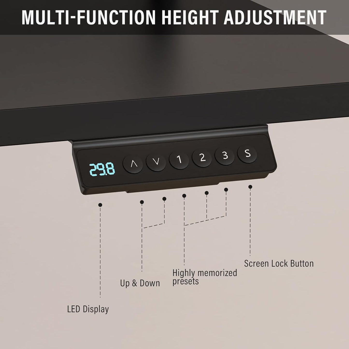 55x30 Inch Electric Standing Desk with Drawers & Widen Desktop, Thickened Desk Frame, Adjustable Height Sit Stand Up Table, Home Office Computer Desk with Cable Management, Classical Black