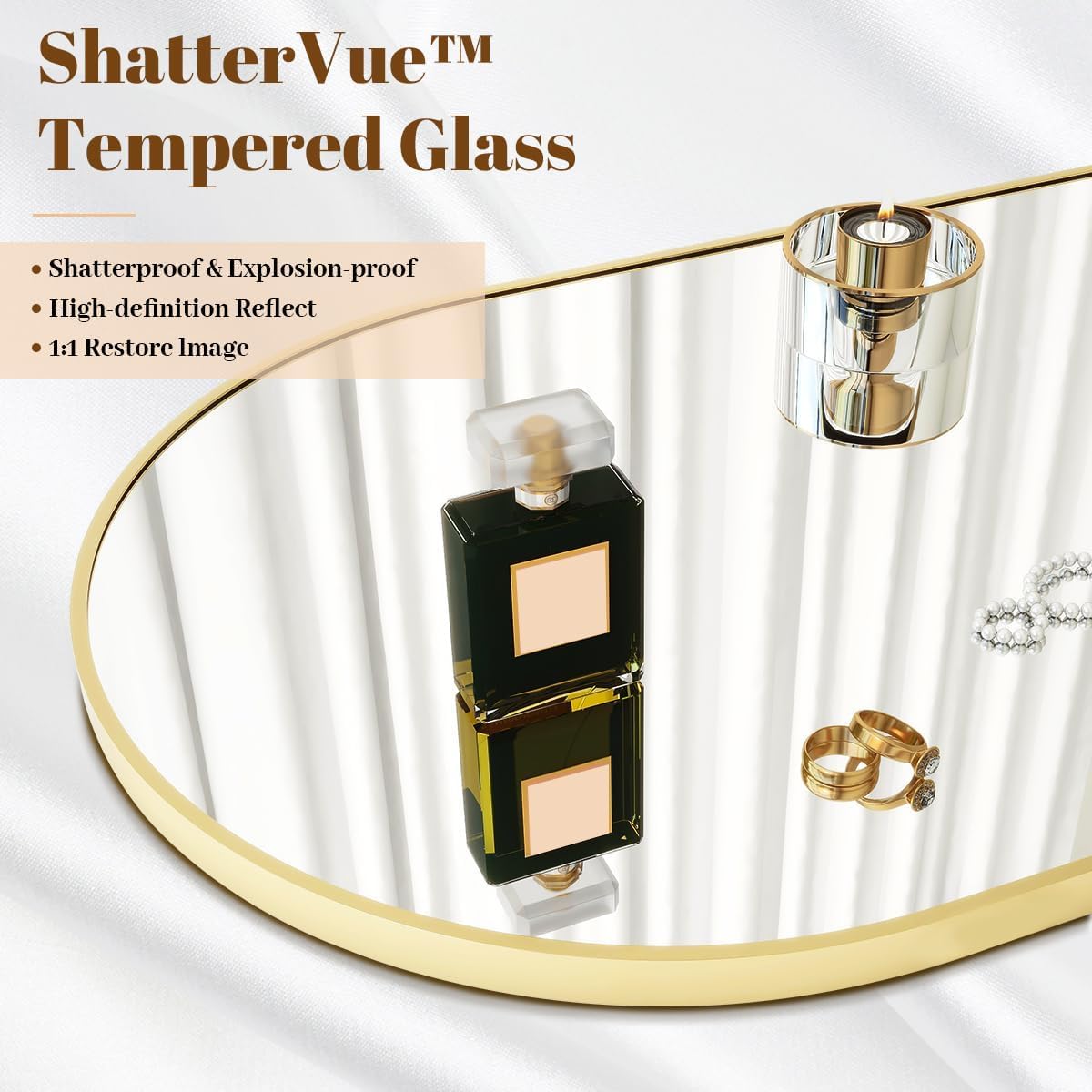 Koonmi 35"x78" Arched Full Length Mirror, Gold Large Floor Mirror with Aluminum Alloy Frame Standing Hanging or Leaning Wall-Mounted Mirror for Living Room and Bedroom