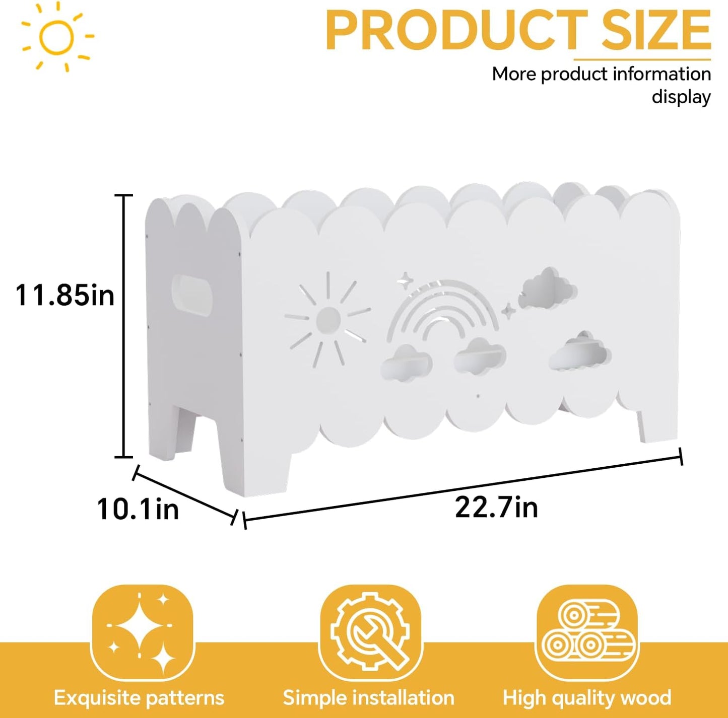 Wood Kids Bookshelf, Montessori Bookshelf, Suitable Kids Rooms, Nursery & Classroom, Kids Bookshelf and Toy Storage, Toddler Book Rack, Nursery Book Shelves, Kids Bookcase