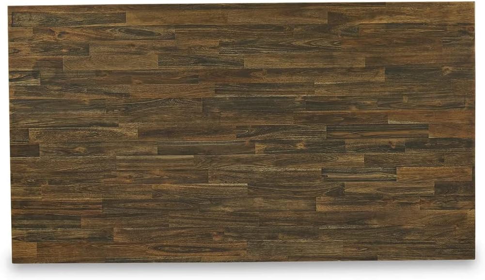 East West Furniture X677MZ606-6 6 Piece Dinette Set Contains a Rectangle Dining Table with X-Legs and 4 Shitake Linen Fabric Parson Chairs with a Bench, 40x72 Inch, Multi-Color