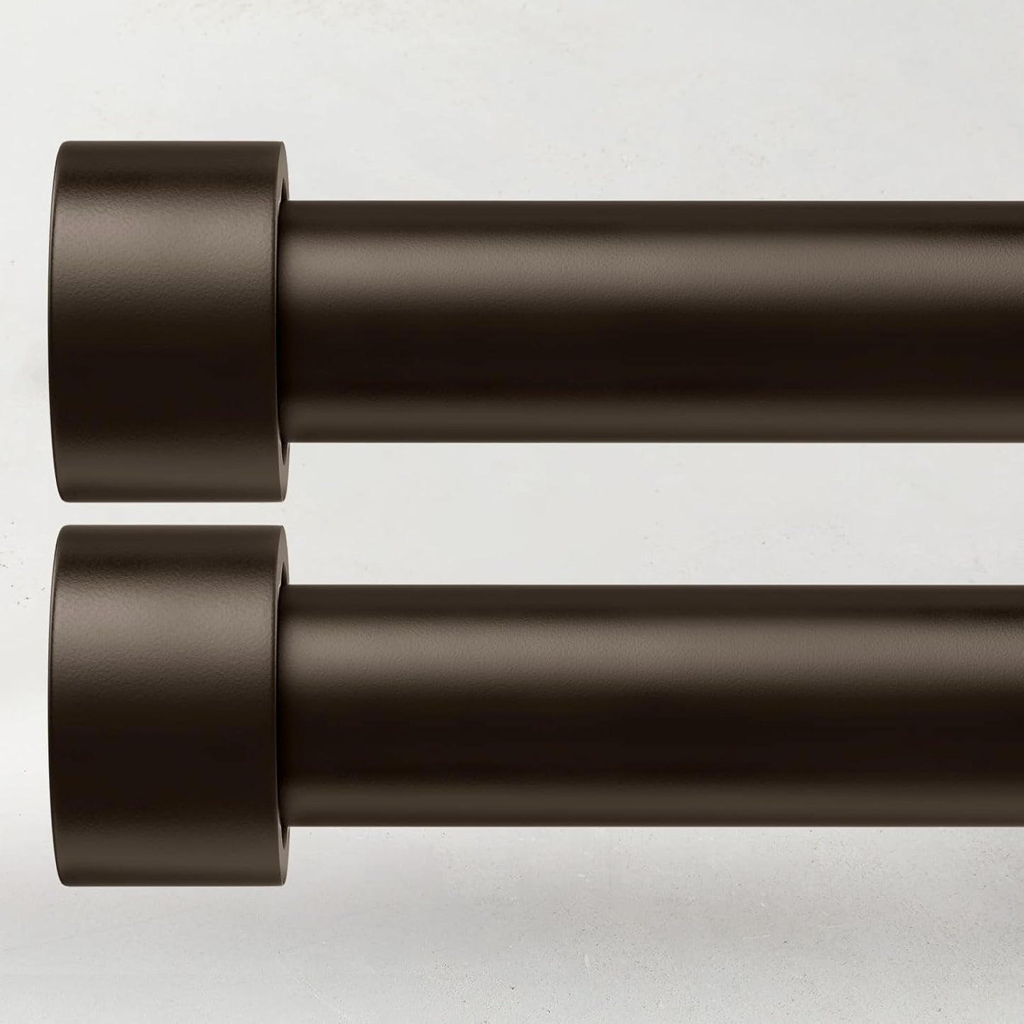 2 Pack Curtain Rods for Windows 28 to 48 Inch(2.3-4ft), 1 Inch Bronze Curtain Rods Set, Adjustable Heavy Duty Curtain Rod for Patio Bedroom Living Room, Modern Drapery Rods, Size 32"- 60"