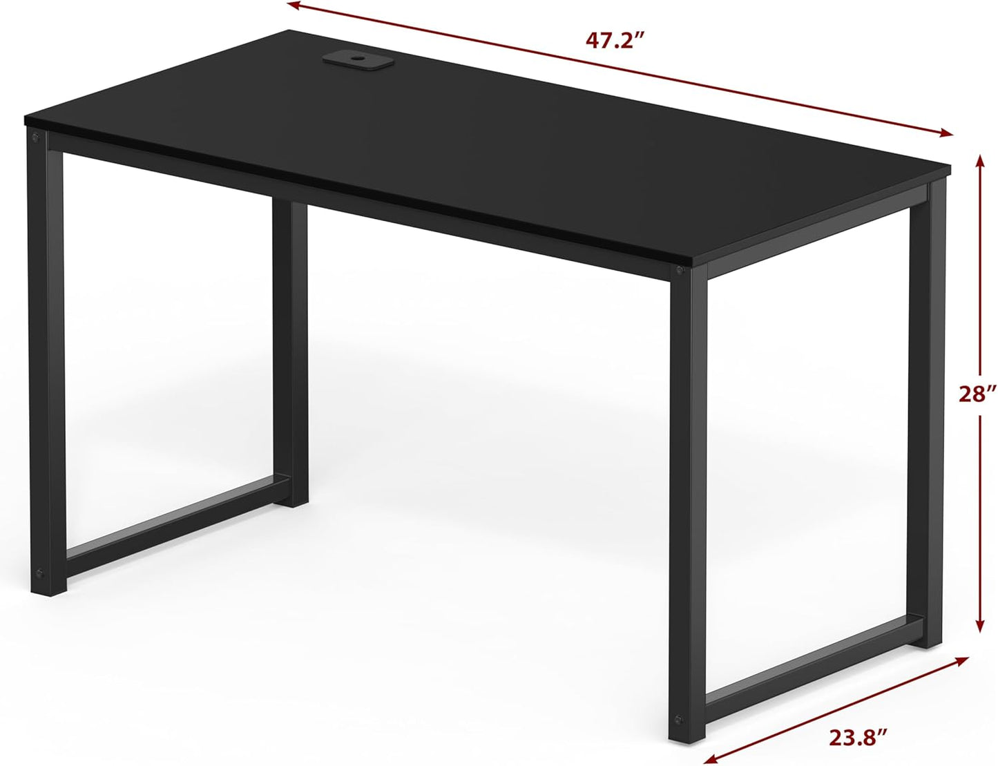 SHW 48-Inch Commercial-Grade Office Computer Desk, Black