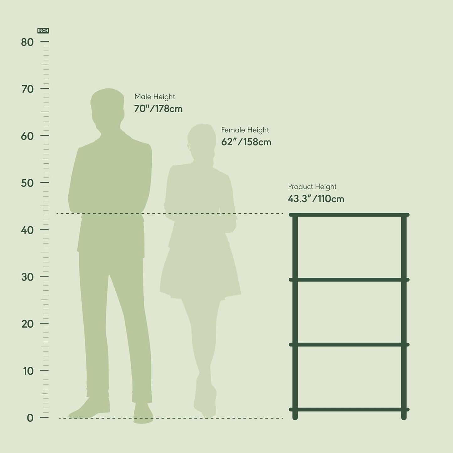 Furinno Turn-N-Tube 4-Tier Multipurpose Shelf Display Rack, Round Tubes, Walnut/Brown