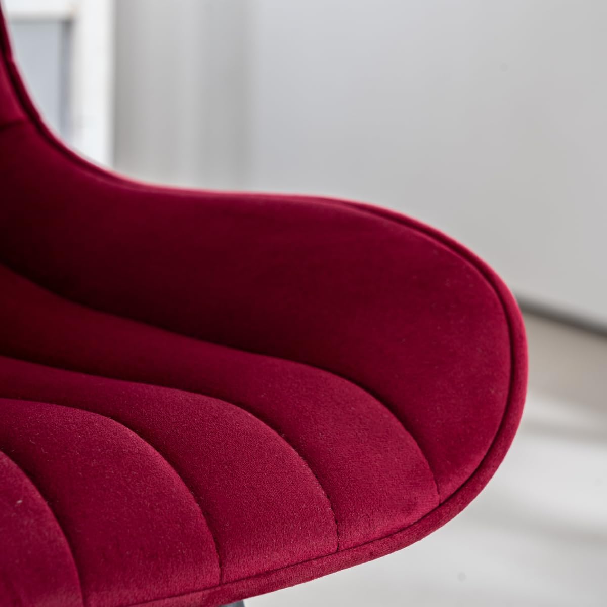 Bar Stools Set of 2 - Burgundy Counter Height Bar Stools Velvet Fabric Upholstered Bar Stools 24 Inches Seat Height Barstools with Backs Bar Chairs for Kitchen Island (Burgundy).