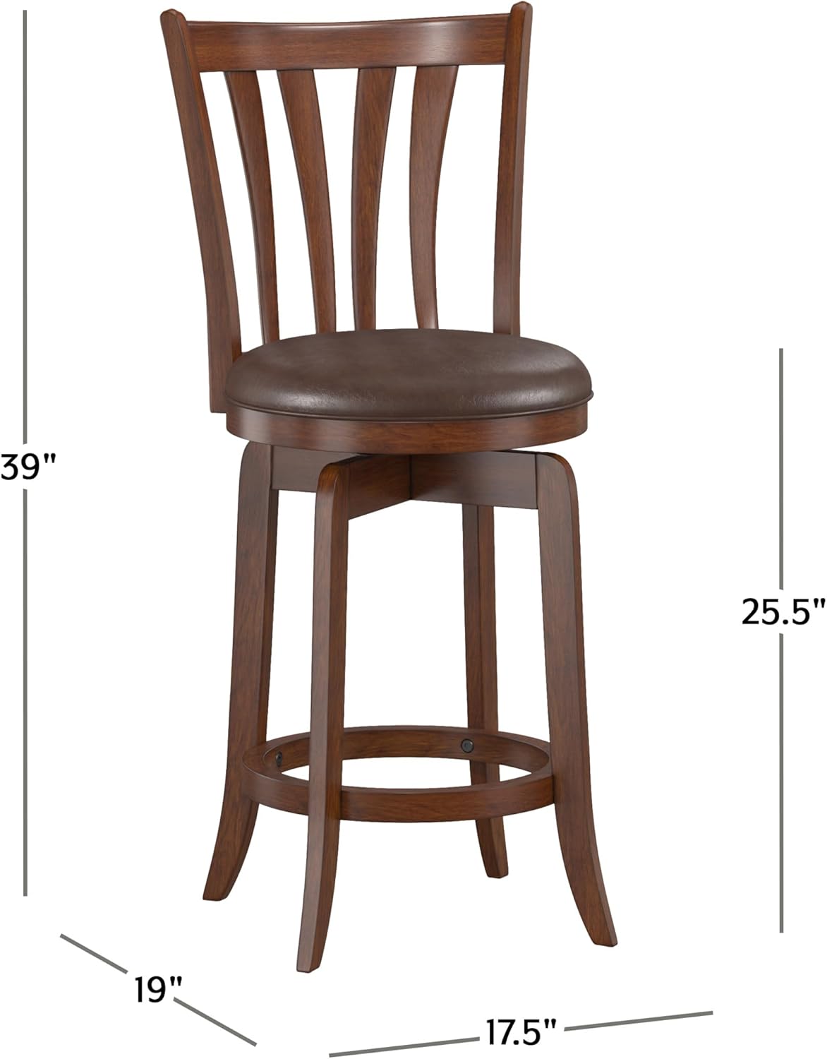 Hillsdale Savana Swivel Counter Stool, Cherry