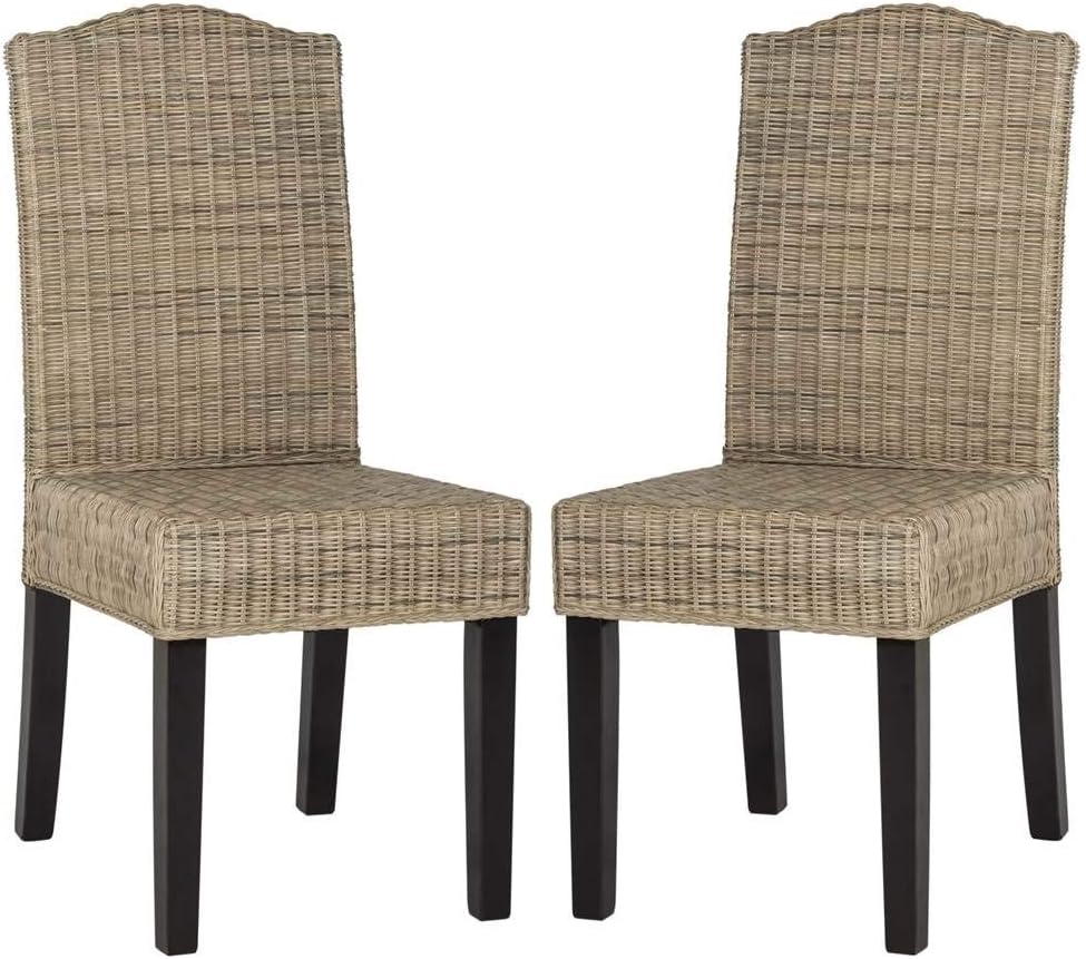 SAFAVIEH Home Collection Odette Grey Wicker Dining Chair
