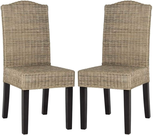 SAFAVIEH Home Collection Odette Grey Wicker Dining Chair