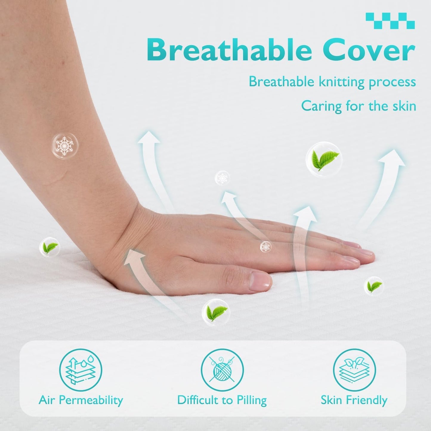 FDW | 10 Inch Twin XL Mattress | Medium Firm | Gel Memory Foam Mattress | White | Bed in a Box, CertiPUR-US Certified | Pressure Relief, Cooling Ventilated Foam | Washable Removable Cover