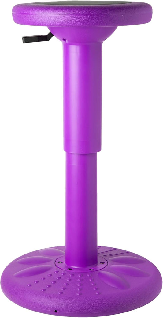 ActiveChairs Adjustable Wobble Stool, Flexible Classroom Seating, Improves Focus, Posture & Helps ADHD/ADD, Sensory Chair, Active Desk Chairs, Adjusts from 16.65" to 23.75", Ages 13-18, Purple