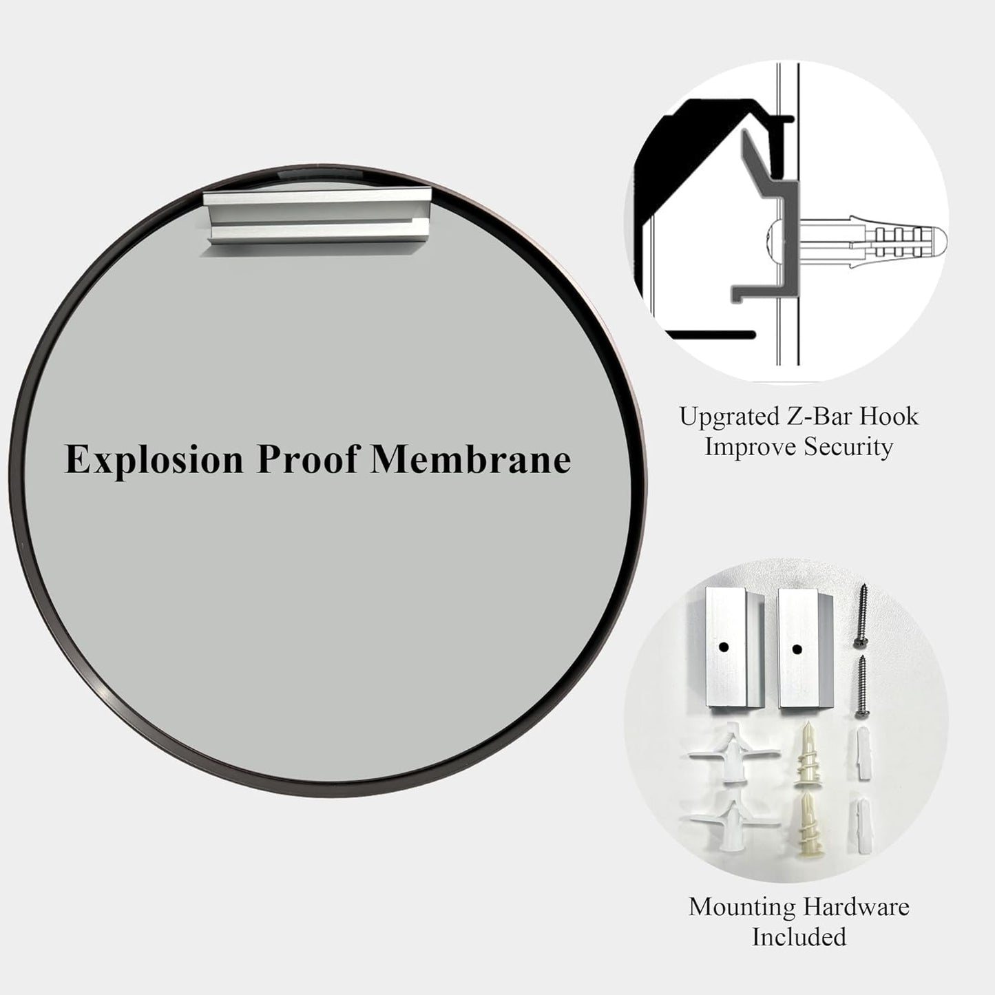 28 inch Gold Frame Mirror for Wall, Brushed Matte Gold Metal Round Mirror for Bathroom Vanity, Bedroom Decor, Living Room, Entryway