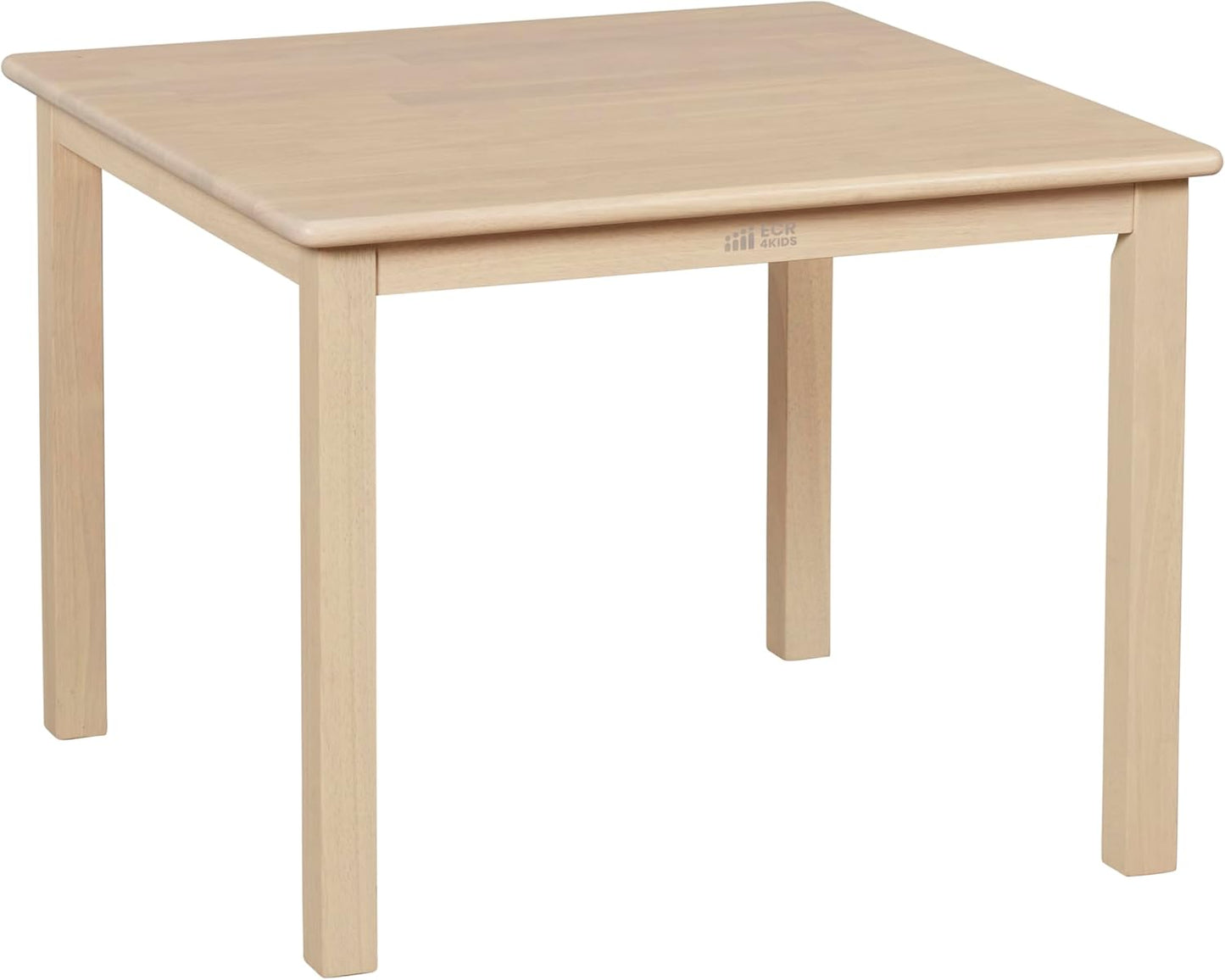 ECR4Kids 30in Square Hardwood Table with 22in Legs, Kids Furniture, Antique White