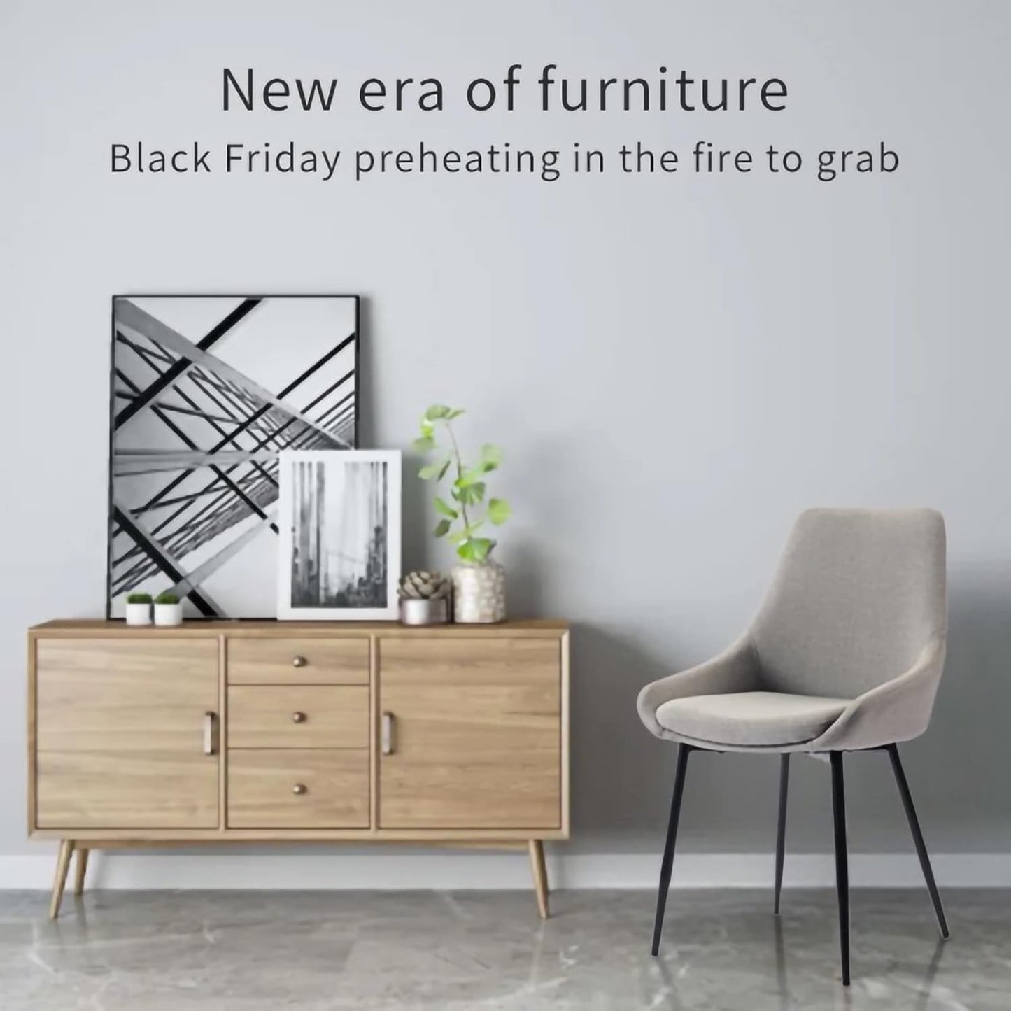 Dining Chairs Set of 2 Light Grey Living Room Chairs Fabric Upholstered Kitchen Chairs,Loads Up to 270lbs,Quick Assembly,Swivel Dining Chair