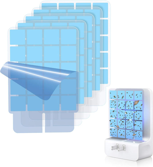 5 PCS Double-Sided Adhesive Card Refills for Replacement, Compatible with Fly Trap Device N386A (Refills Only)