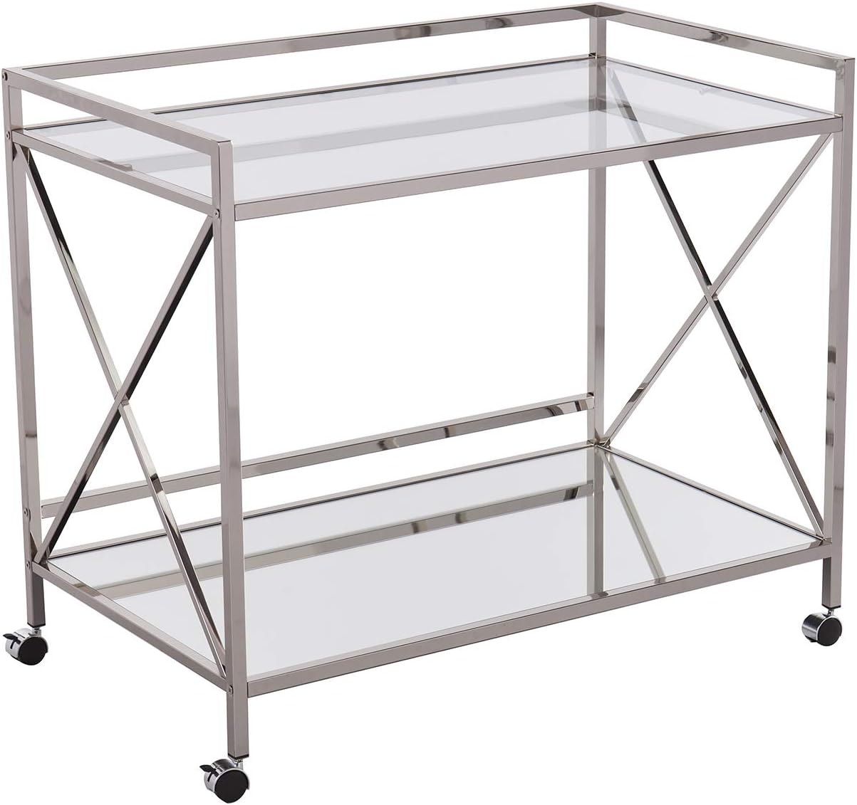 SEI FURNITURE Southern Enterprises Maxton Bar cart, Polished Silver