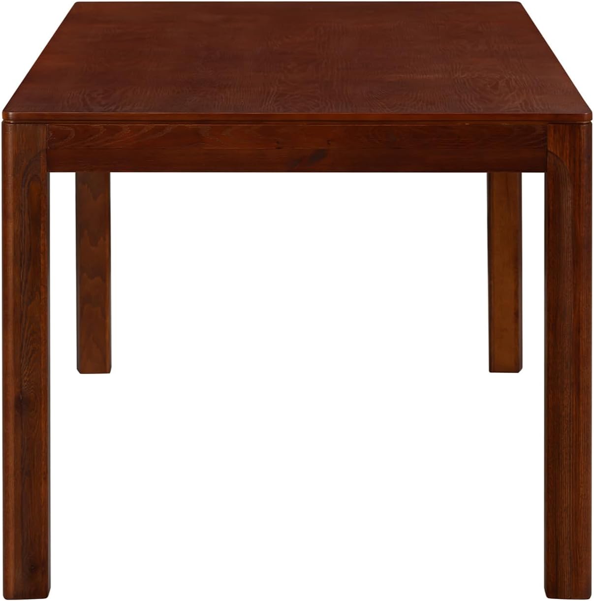 NTC Flow 71 Inch Modern Design, Rectangular Dinner Table for Dining Room, Living Room Furniture, Effortless Assembly, Dark Walnut