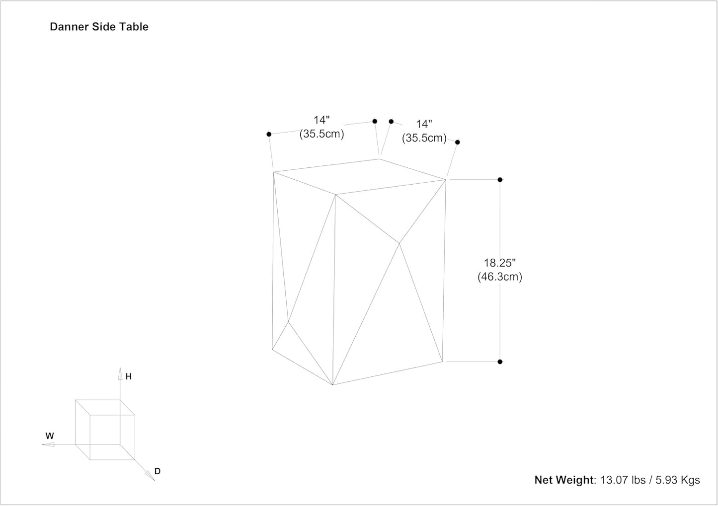 SIMPLIHOME Danner Metal Side Table in Graphite, 14-inch Round, Cast Aluminum for Living Room, Bedroom, Office, Compact Modern Design, Fully Assembled
