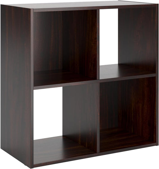 Signature Design by Ashley Glosmount 4 Cube Storage Organizer or Bookcase, Cherry & Light Brown