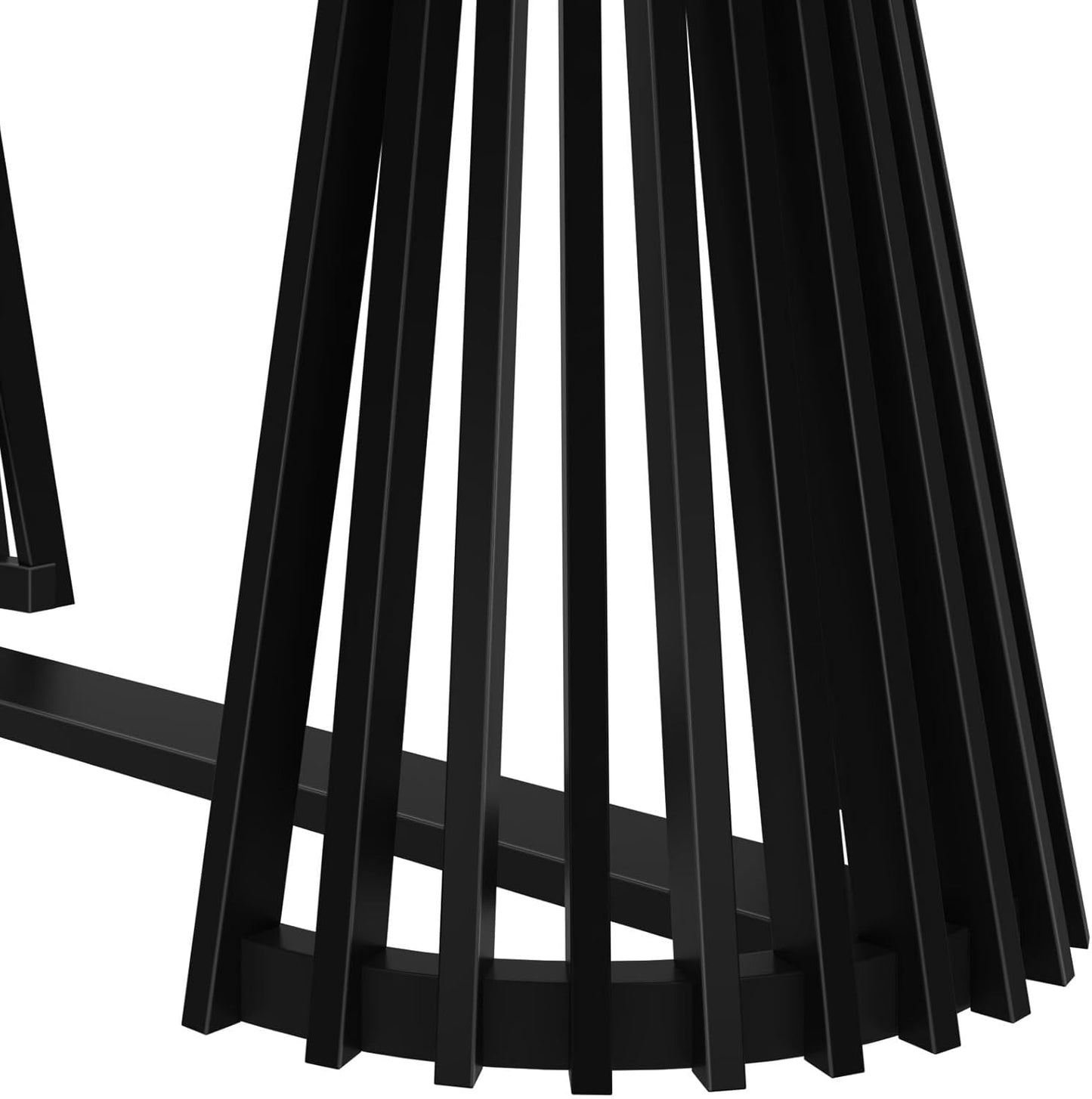 Plank+Beam Lido Oval Dining Table, 72", Round Wooden Minimalist Kitchen Table fits 4 to 6, Black