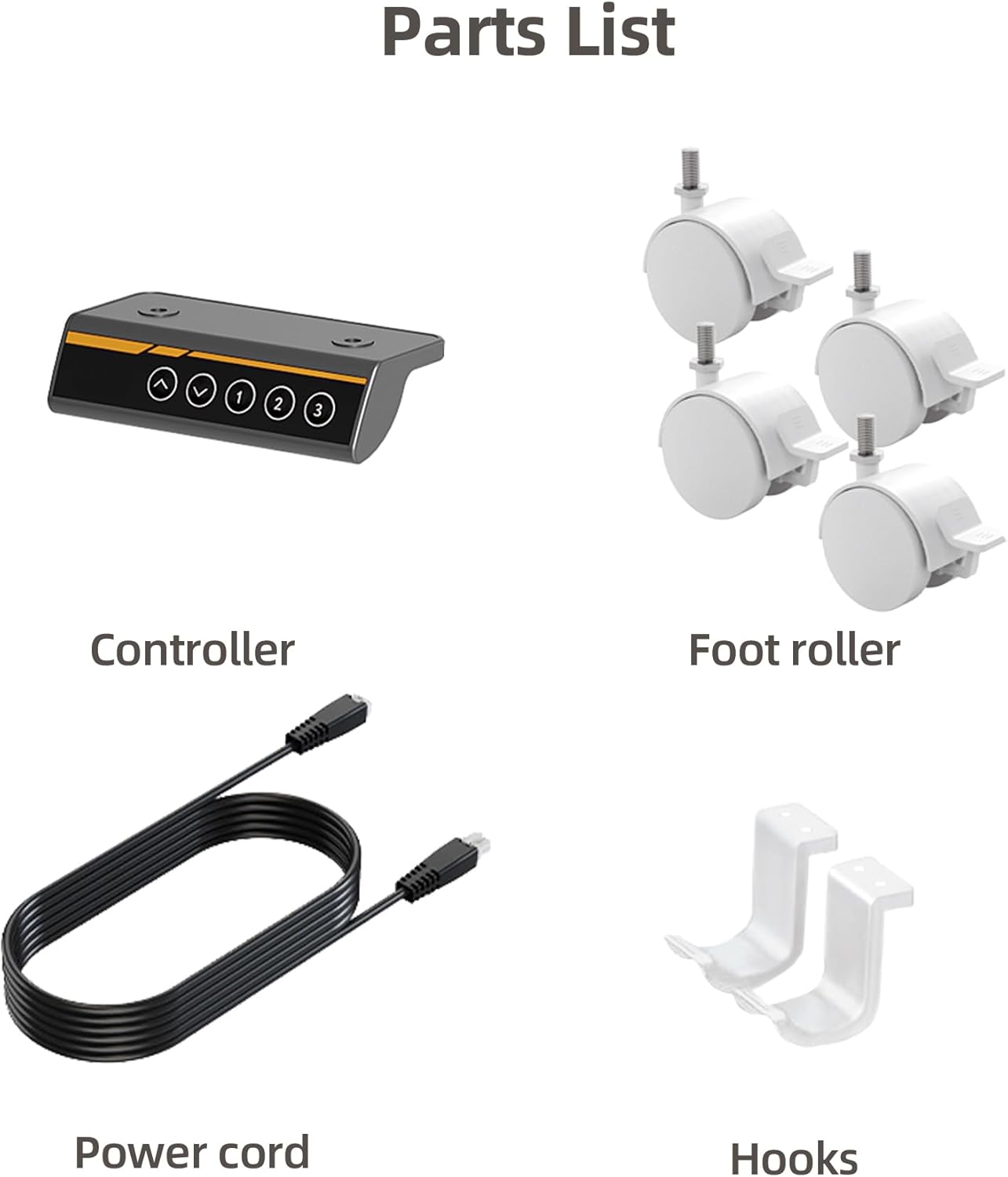 Claiks Standing Desk Frame, Electric Stand Up Desk Legs Frame Workstation Up to 63",C-Shaped Adjustable Standing Computer Desk for Home and Office, (White Frame only)