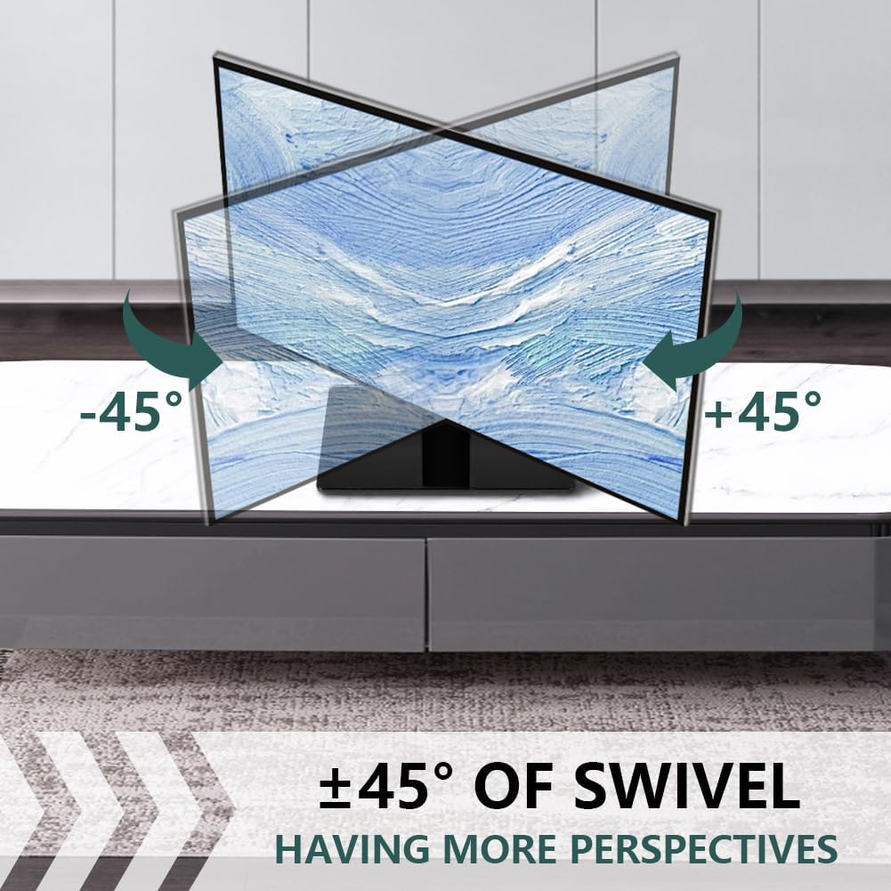 Universal TV Stand for 13"–43" TVs Swivel 4 Level Height Adjustable Table Top TV Mount Stand Holds up to 77lbs