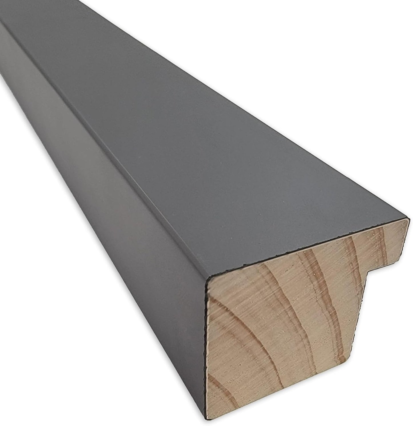 Amanti Art Grey Wall Mirror 27x39 Edwin Grey Rectangle Bathroom Mirror for Wall Decor Living Room, Large Casual Wood Frame, Hangs Horizonally and Vertically, Bathroom Decor, Beveled Edge from WI, USA